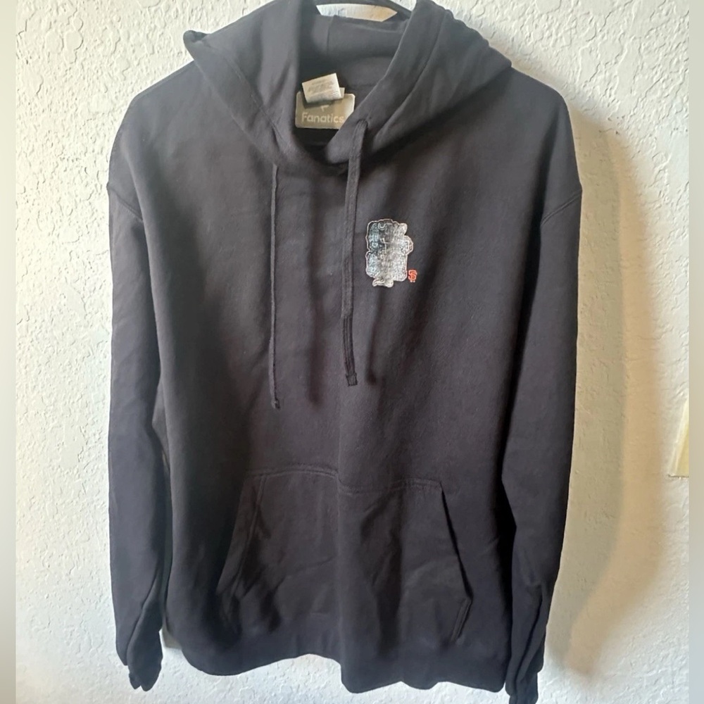 Men’s Large San Francisco Giants FANATICS Black Pullover Hoodie Sweatshirt New